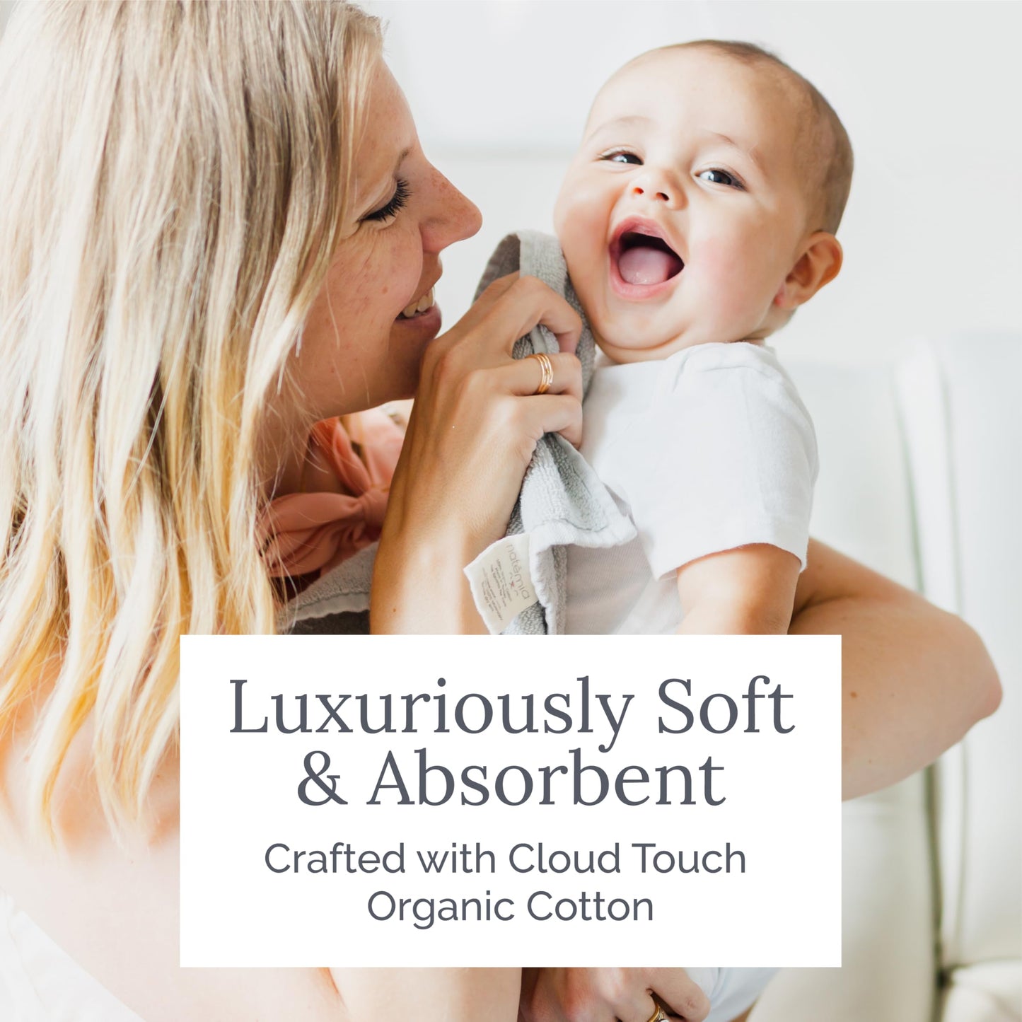 Natemia Organic Baby Washcloths: GOTS Certified 5-Pack Set