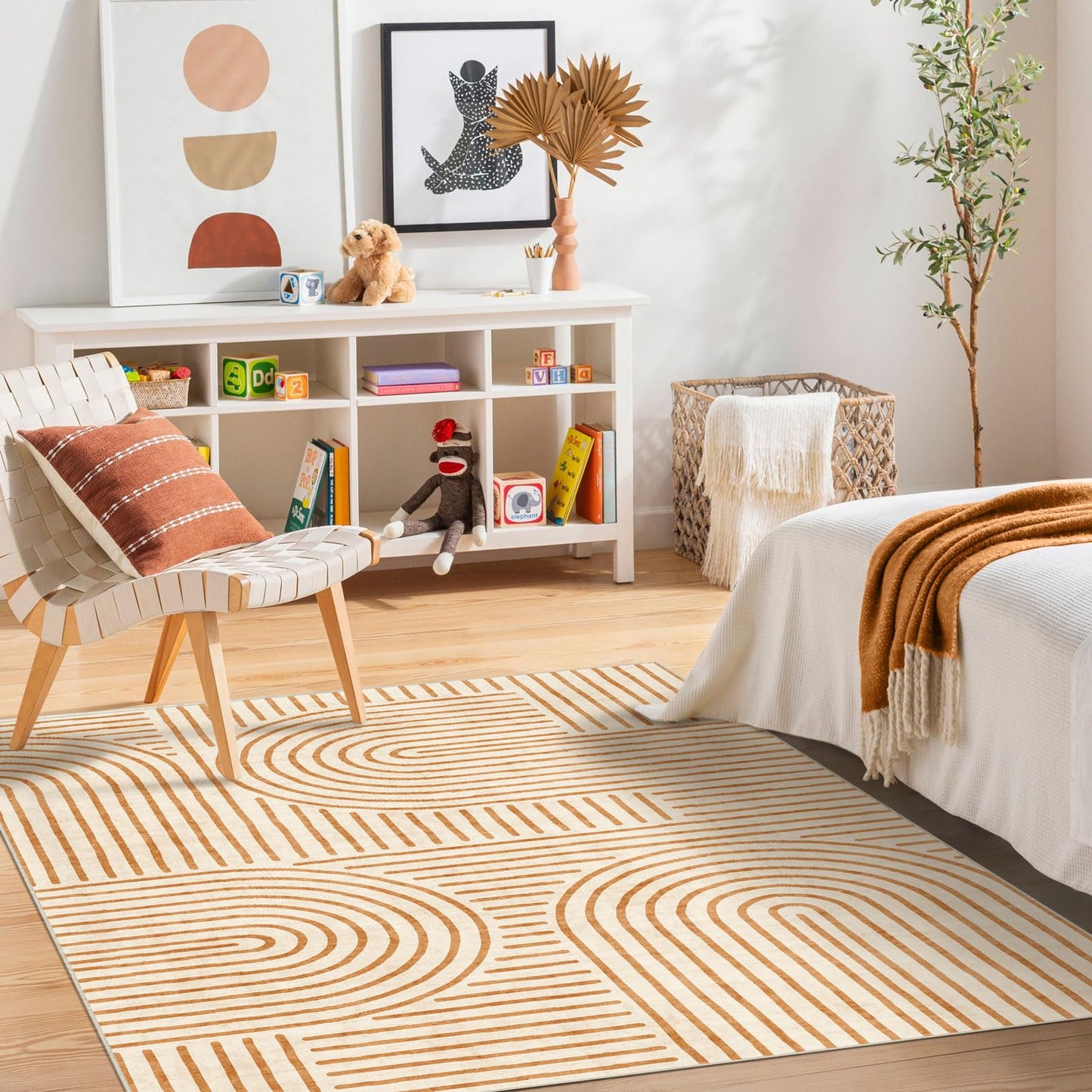 LUXRUG 6x9 OEKO-TEX Certified Modern Abstract Washable Rug