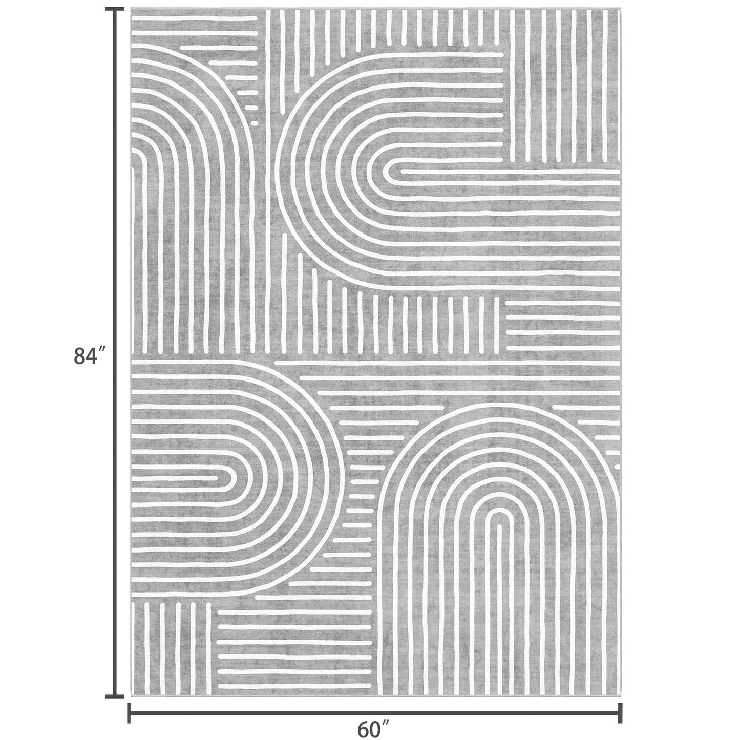 LUXRUG 6x9 OEKO-TEX Certified Modern Abstract Washable Rug