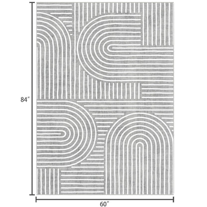 LUXRUG 6x9 OEKO-TEX Certified Modern Abstract Washable Rug