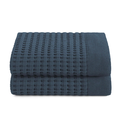 Gilden Tree Bathroom Mat: 100% Absorbent Cotton Waffle Weave