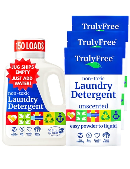 Truly Free Plant-Based Refillable Laundry Wash for Sensitive Skin