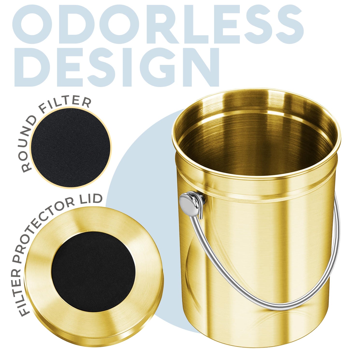 Odorless Indoor Composting: EPICA One-Piece Molded Stainless Bin
