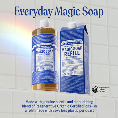 Dr. Bronner’s Baby Unscented Castile Soap: 32 oz Organic Magic