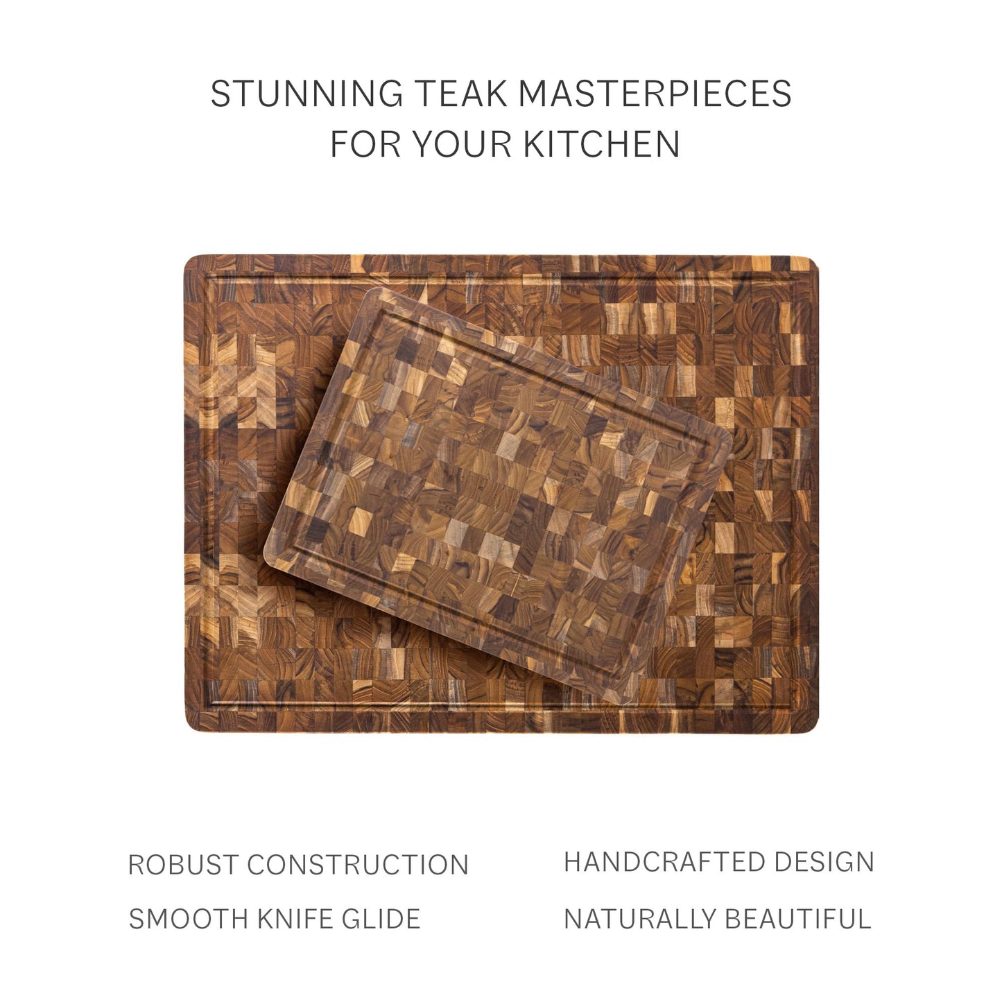 Teakhaus Butcher Block - Extra Large End-Grain Teak Cutting Board