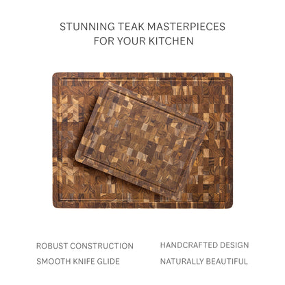 Teakhaus Butcher Block - Extra Large End-Grain Teak Cutting Board