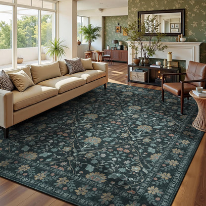 Vibrug Coastal Medallion OEKO-TEX Certified Washable Area Rug