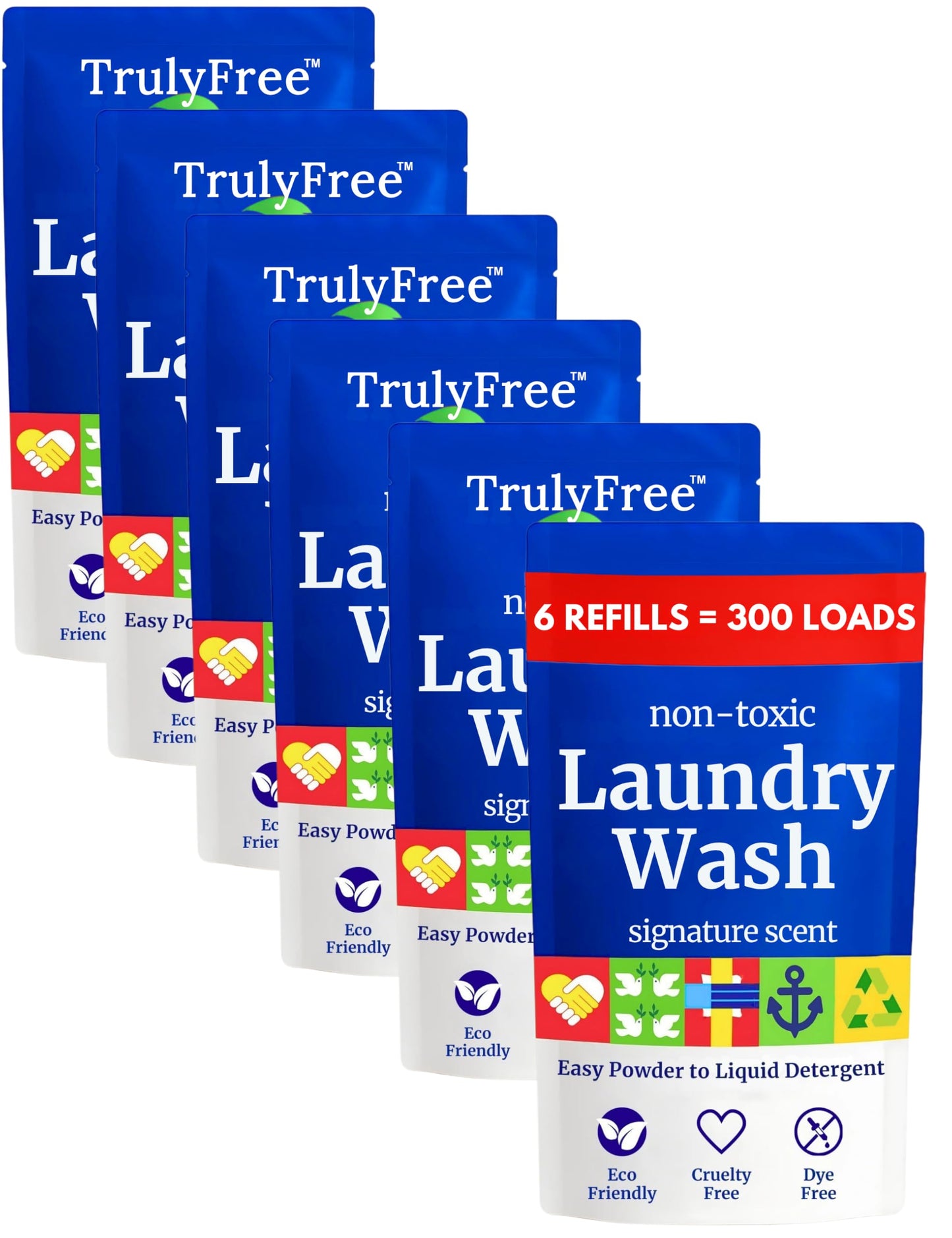 Truly Free Plant-Based Refillable Laundry Wash for Sensitive Skin