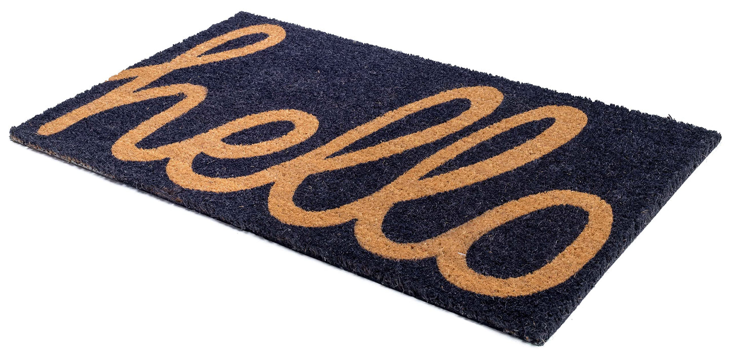 Fab Habitat Minimalist Natural Coir & Rubber Non-Slip Doormat