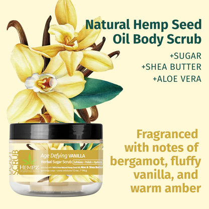 Fragrance-Free Sugar Body Scrub with Hemp Seed Oil – HEMPZ