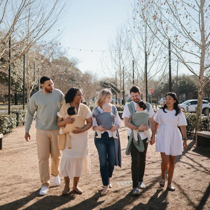 Mushie Organic Cotton Baby Wrap: Soft Roman Green Sling