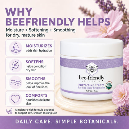 USDA Certified Organic Fragrance-Free Face Cream, Corrective – BeeFriendly