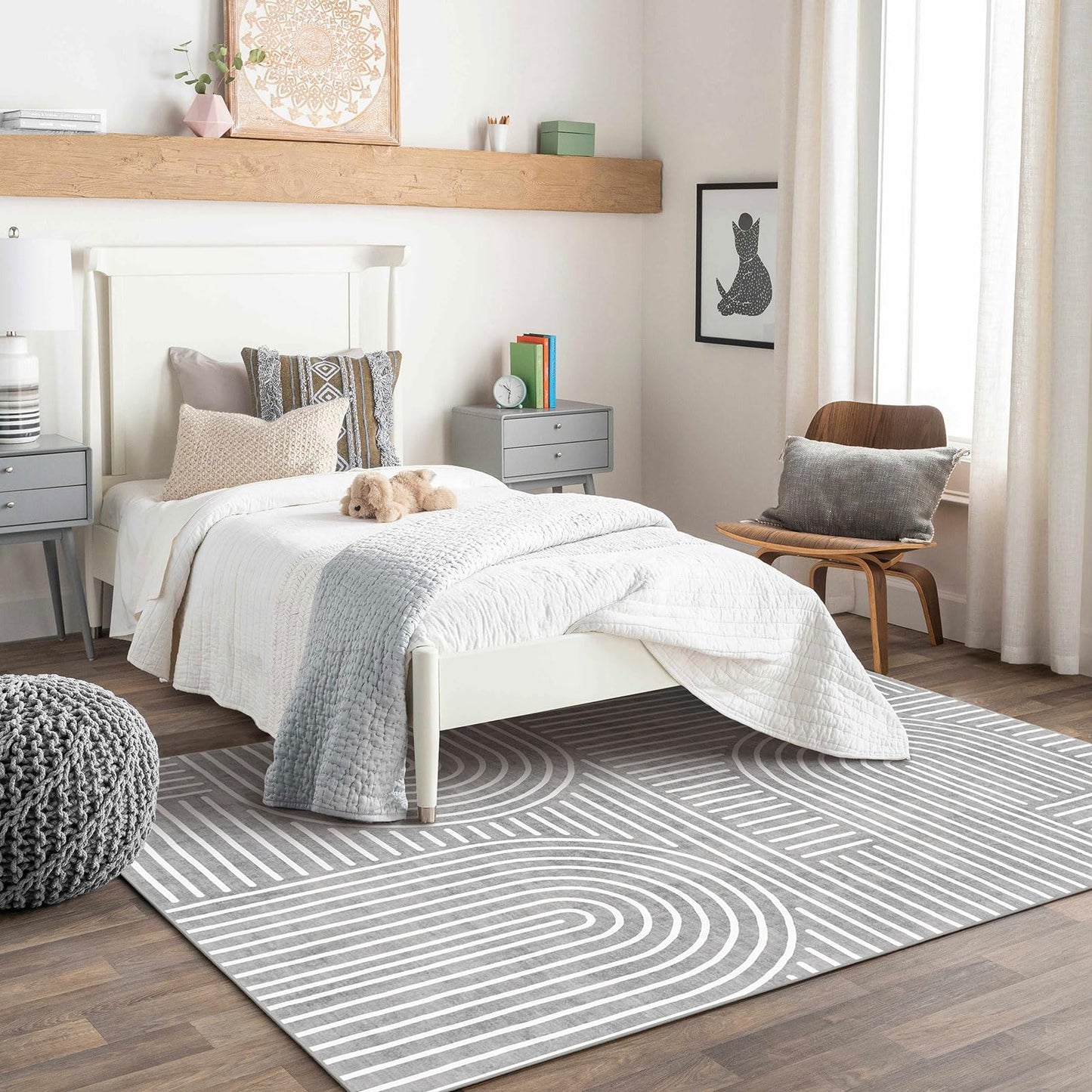 LUXRUG 6x9 OEKO-TEX Certified Modern Abstract Washable Rug