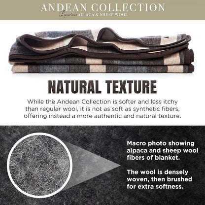 Desert Breeze Alpaca & Merino Wool Blanket | TRUE Shift Andean Wool Throw (King, 50/50 Blend)