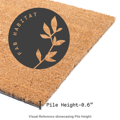 Fab Habitat Minimalist Natural Coir & Rubber Non-Slip Doormat