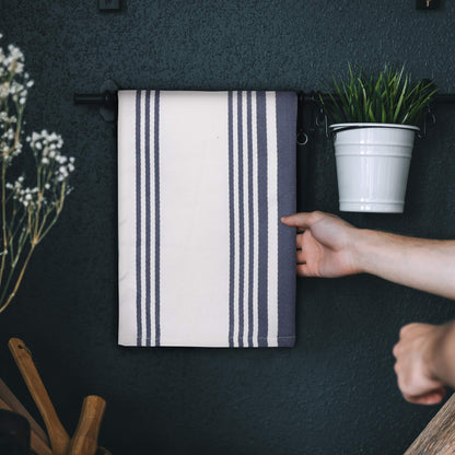 Urban Villa Cotton Kitchen Towels | TRUE Shift Eco Towels (20″×30″, Striped, Mitered)