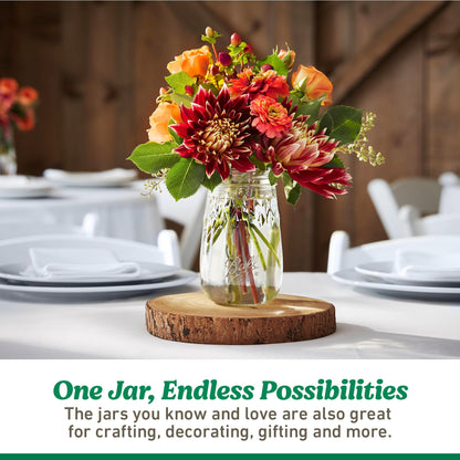 Quilted Glass Jelly Jars, 8 oz, BPA-Free, 12-Count - Ball