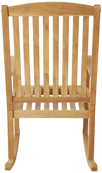 Cambridge Casual Arie Teak Rocking Chair: Solid Plantation Wood