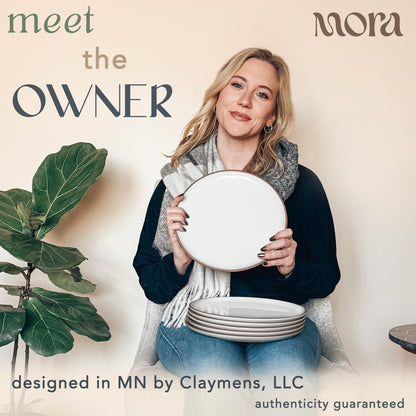 Mora Artisan Matte Ceramic Dinner Plates, Set of 6 (10 inch)
