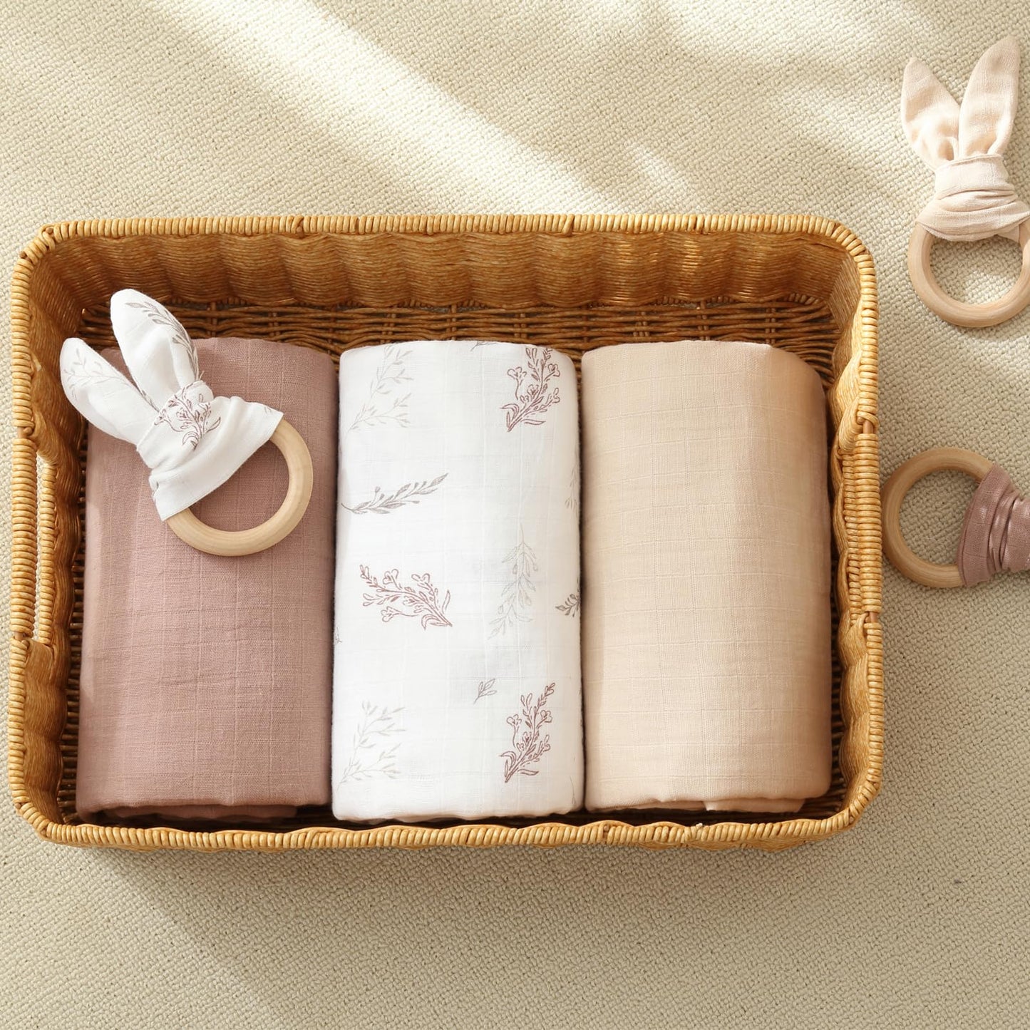 POMISO Muslin Swaddle Pack: 100% Pure Cotton Comfort