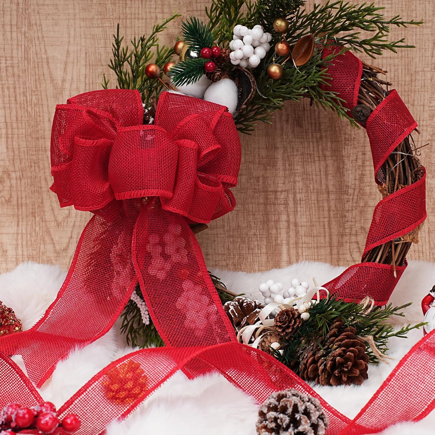 Natural Burlap Wired Ribbon: The Zero-Waste Christmas Accessory That Replaces Synthetic Plastic