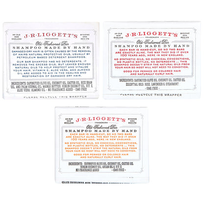 J.R. Liggett’s Shampoo Bars | TRUE Shift Toxin‑Free Hair Care (3‑Pack)