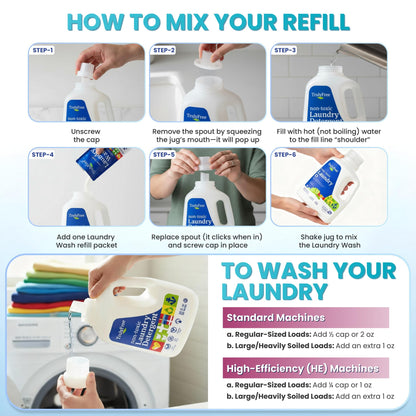 Truly Free Plant-Based Refillable Laundry Wash for Sensitive Skin