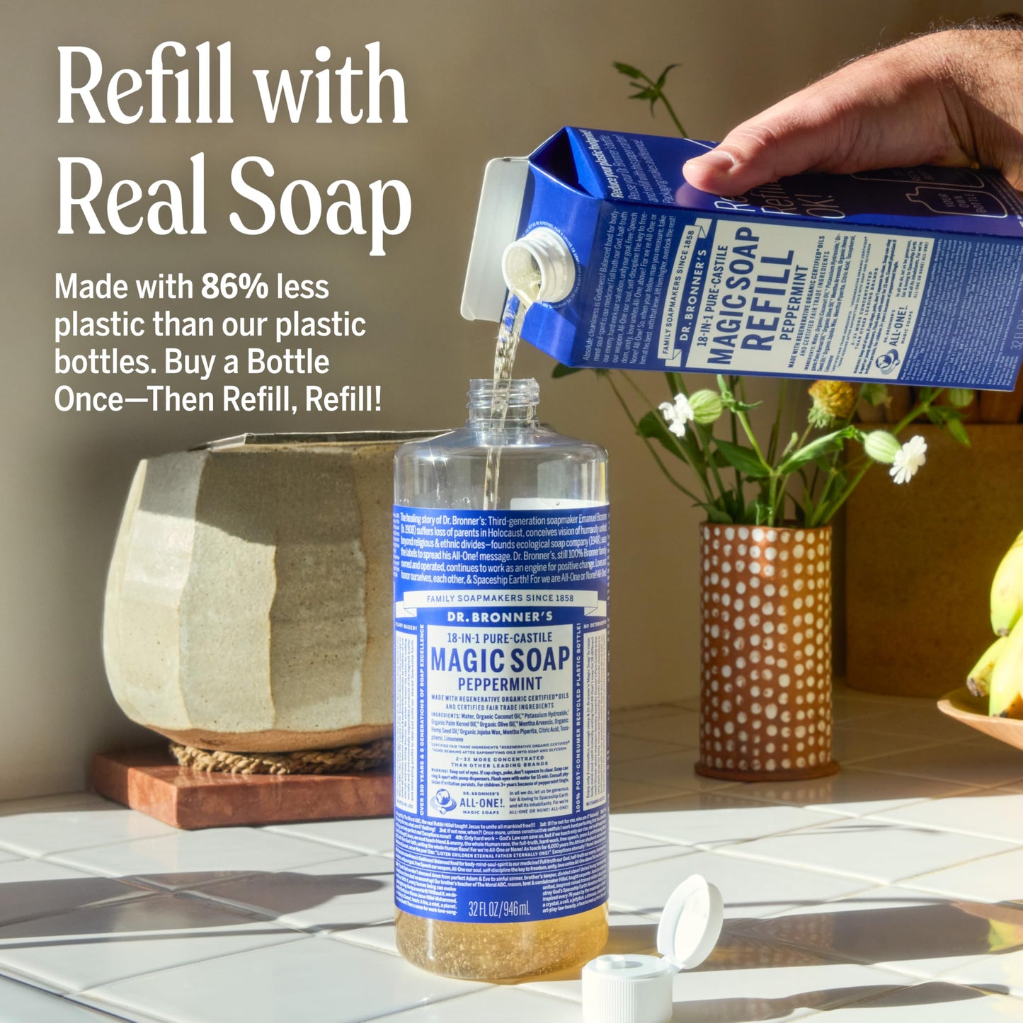Dr. Bronner’s Baby Unscented Castile Soap: 32 oz Organic Magic
