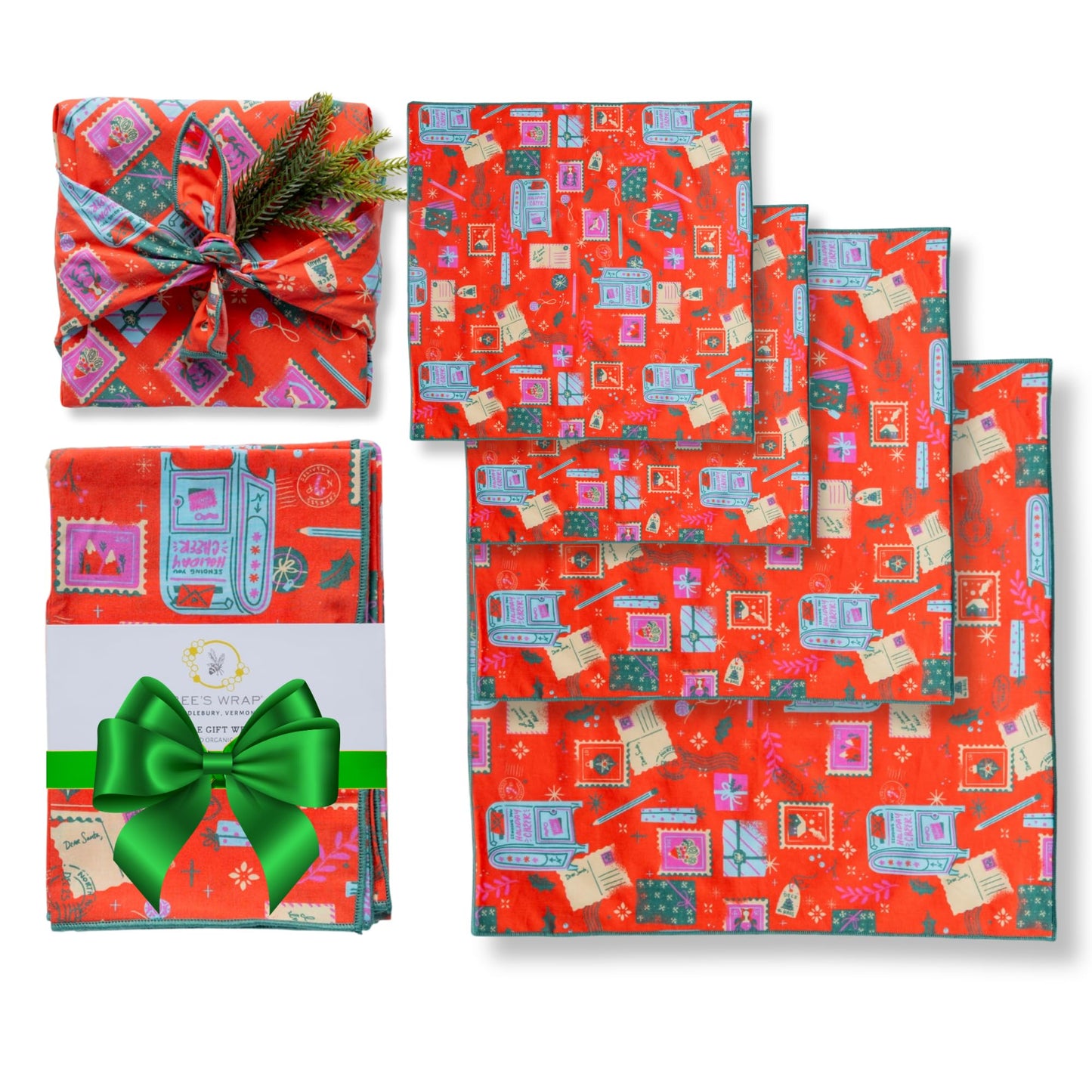 The Zero-Waste Gift Solution: Bee's Wrap Organic Cotton Fabric Wrap Set for Elegant, Reusable Holidays