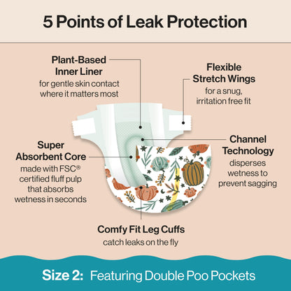 The Honest Company Comfort Dry Diapers: TCF Plant-Based Protection