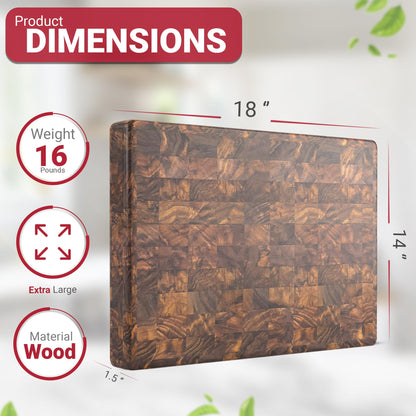 Virginia Boys Kitchens 9" x 12" End-Grain Walnut Butcher Block: Made in USA.