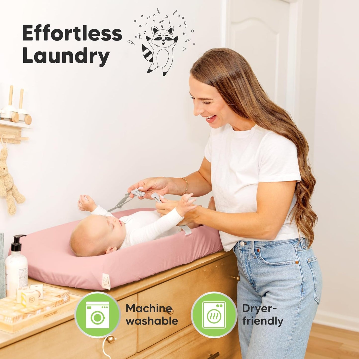 Soothe 100% GOTS-Certified Organic Cotton Changing Pad Covers (2-Pack)