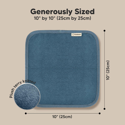 KeaBabies Bamboo Washcloths: 500GSM Ultra-Soft 6-Pack