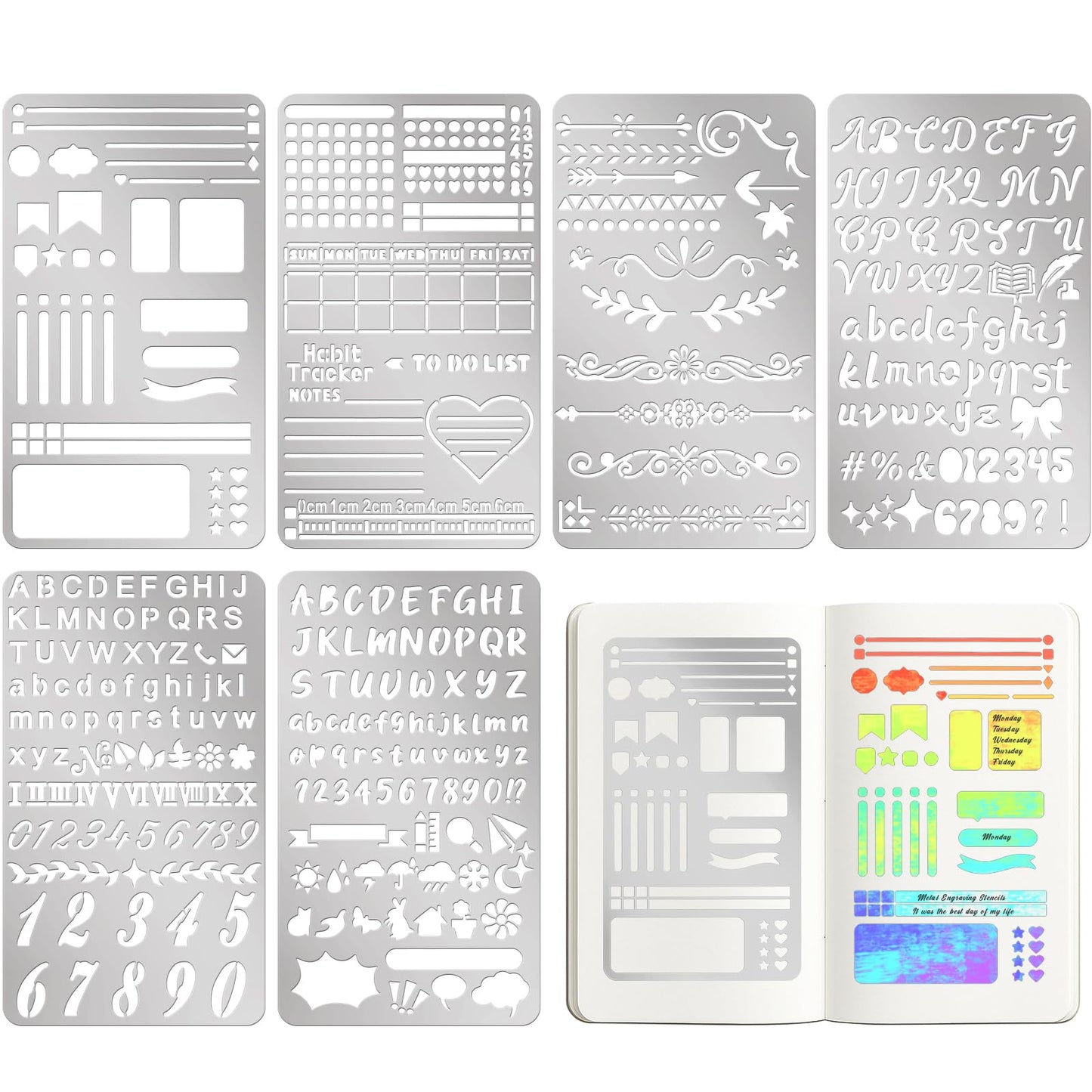 Stop Using Plastic: Metal Stencil Templates Made of Reusable Stainless Steel for Crafts