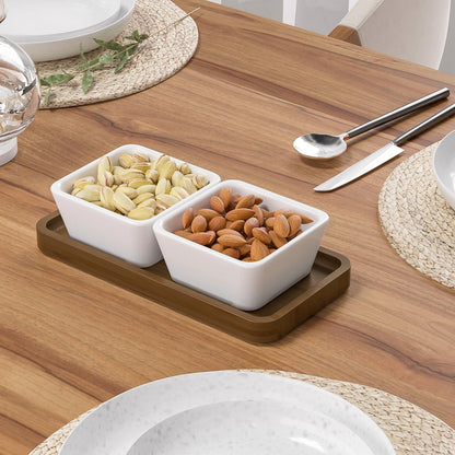 Sustainable Bamboo Bathroom Vanity Tray: Sleek Countertop Organizer