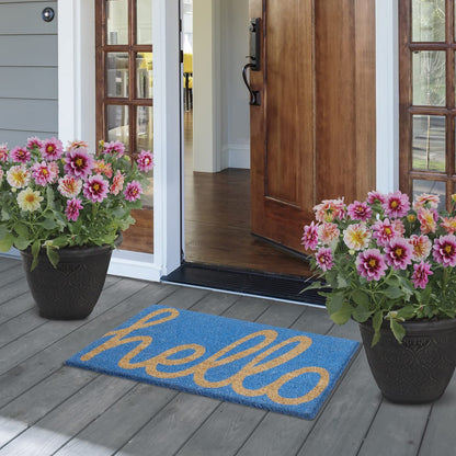 Fab Habitat Minimalist Natural Coir & Rubber Non-Slip Doormat