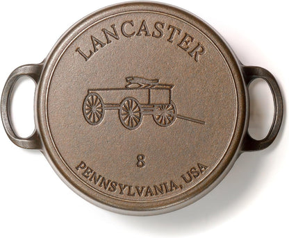 Lancaster Cast Iron 5 Qt. Dutch Oven: Pre-Seasoned, PFAS-Free Raw Iron Vessel Made in the USA