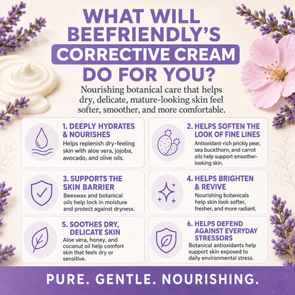 USDA Certified Organic Fragrance-Free Face Cream, Corrective – BeeFriendly