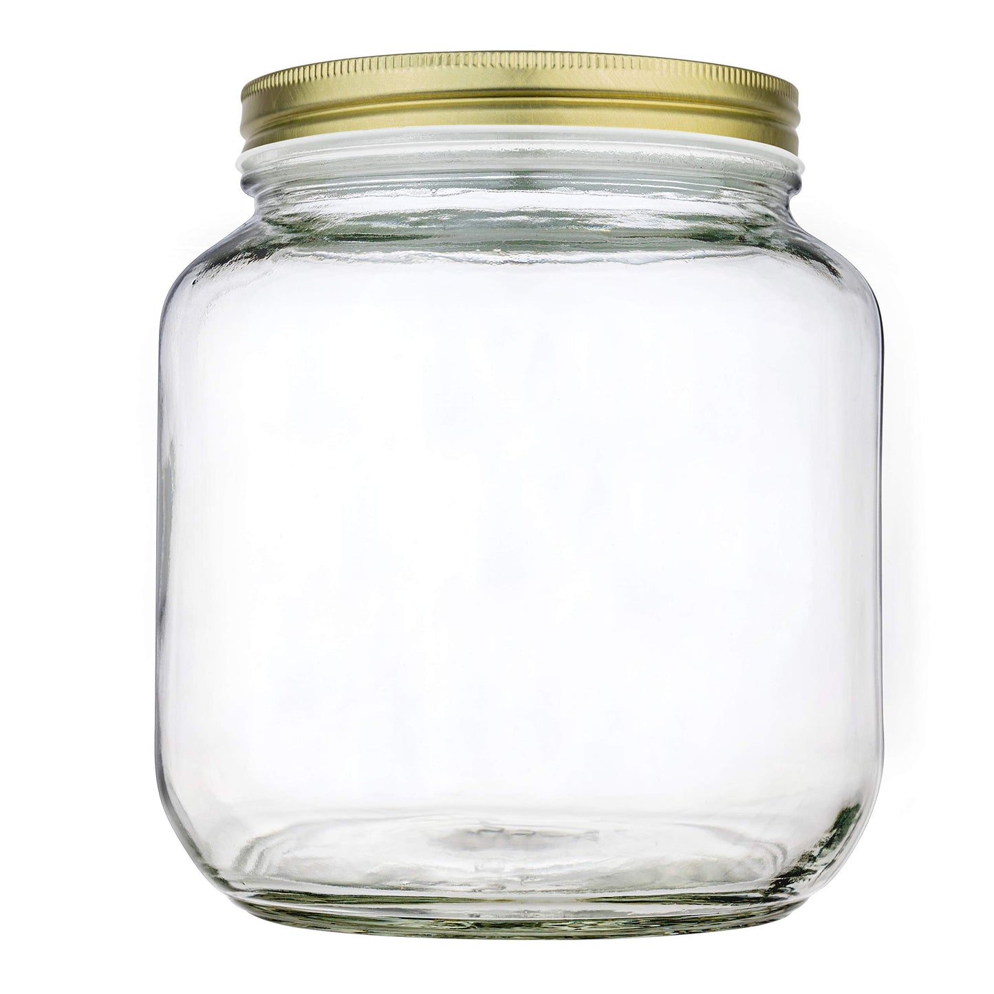 Kitchentoolz 64 oz Glass Mason Jars with Airtight Metal Lids (6 Pack)
