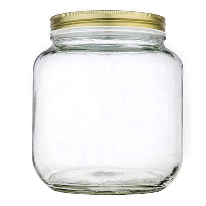Kitchentoolz 64 oz Glass Mason Jars with Airtight Metal Lids (6 Pack)