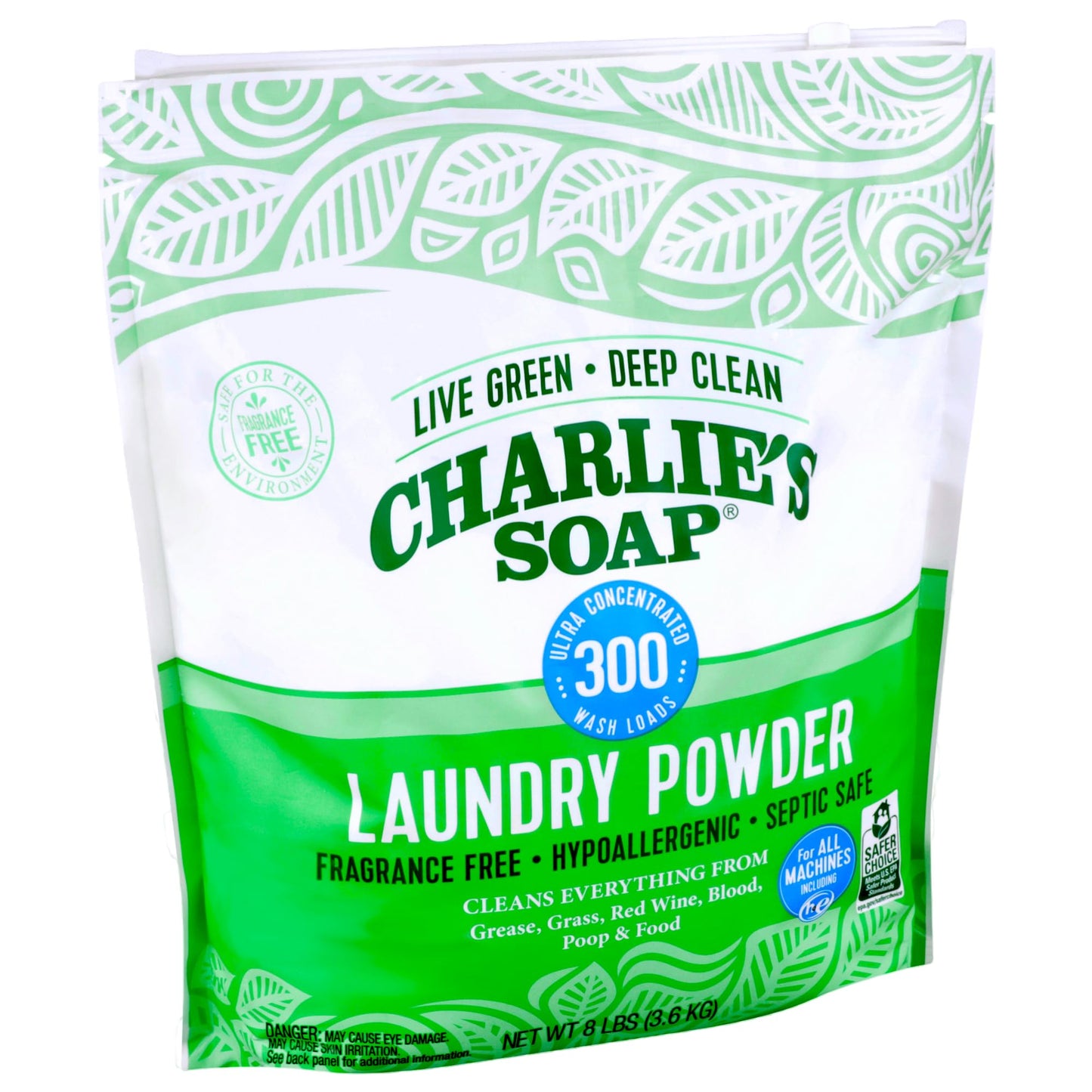 Charlie’s Soap Fragrance-Free Hypoallergenic Deep Cleaning Laundry Powder
