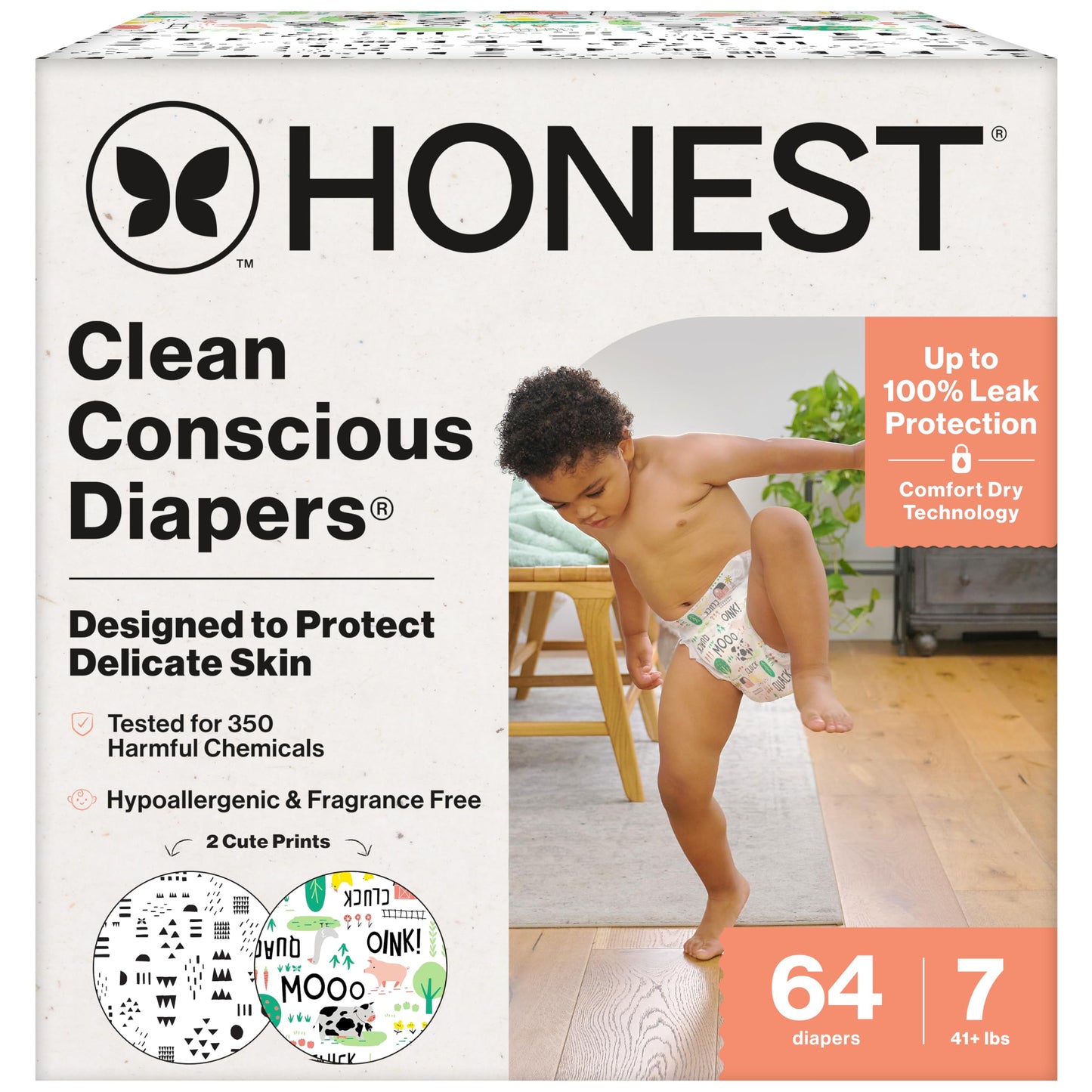 The Honest Company Comfort Dry Diapers: TCF Plant-Based Protection