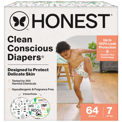 The Honest Company Comfort Dry Diapers: TCF Plant-Based Protection