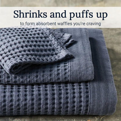 Gilden Tree Bathroom Mat: 100% Absorbent Cotton Waffle Weave