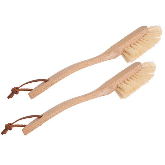 Redecker 9¼″ Beechwood Dish Brush | TRUE Shift Tampico-Fibre Kitchen Scrubber