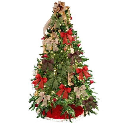 Extended 12-Yard Burlap Ribbon: Natural Wired Edge for Permanent, Handmade Bows & Garlands