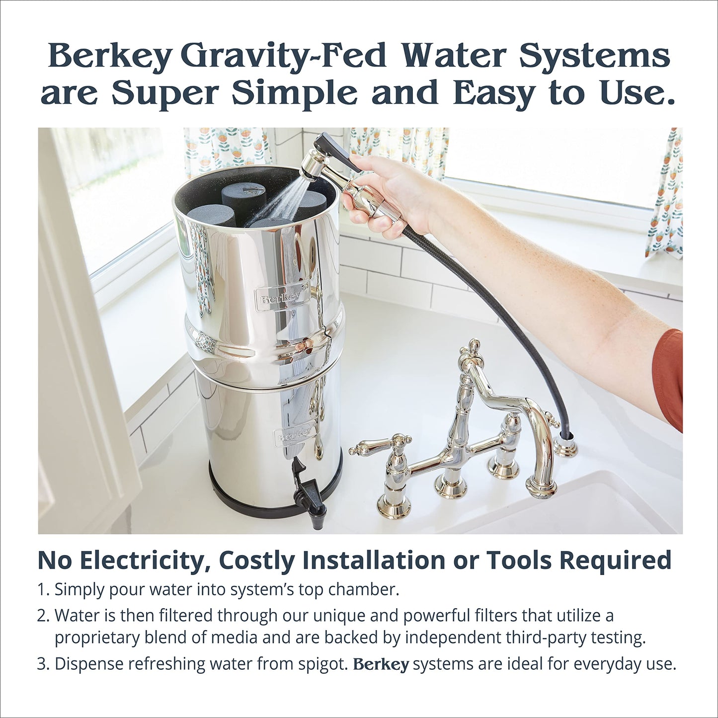 Royal Berkey: The Gravity-Fed Filter with 6,000 Gallon Life to Reduce 250+ Contaminants