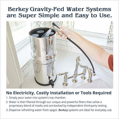 Royal Berkey: The Gravity-Fed Filter with 6,000 Gallon Life to Reduce 250+ Contaminants