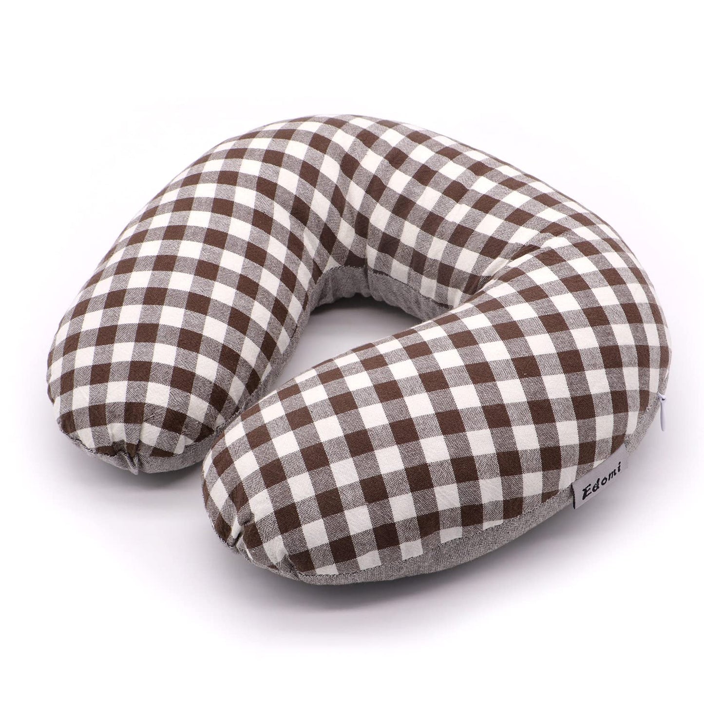 Edomi U-Shaped Adjustable Buckwheat Hull Neck & Shoulder Pillow