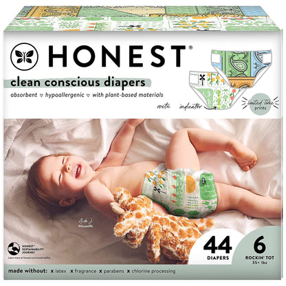 The Honest Company Comfort Dry Diapers: TCF Plant-Based Protection